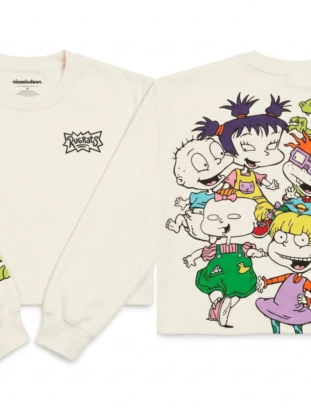 Nickelodeon Rugrats Cream Long-Sleeve Sweatshirt with Full-Back Graphic